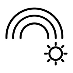 Colorful Horizon Vector Line Icon Design