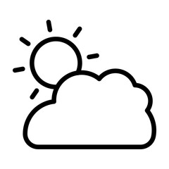 Clear Skies Ahead Vector Line Icon Design