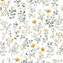 Bohemian flower pattern, floral hand drawn mix illustration for fashion. Scarf prints.