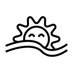 Joyful Horizons Vector Line Icon Design