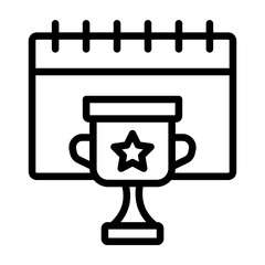 Blissful Achievements Vector Line Icon Design