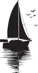 silhouette of a sailing boat
