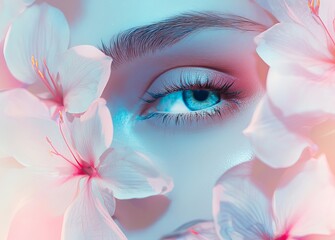 With garden eyebrows and flowers, this spring make-up is decorative and fun
