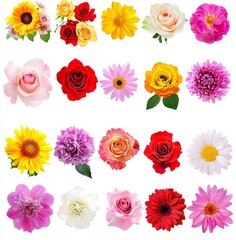 Beautiful white flowers on a white background