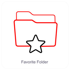 Favorite Folder and Folder icon concept