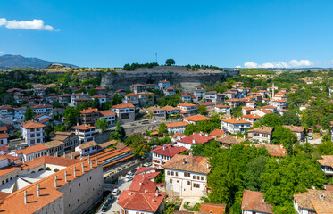 Traditional Ottoman Houses in Safranbolu. Safranbolu UNESCO World Heritage Site. Old wooden mansions turkish architecture. Safranbolu landscape view.
