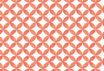 水彩の和柄　七宝柄