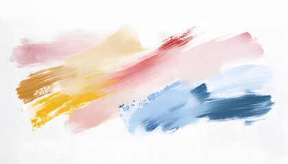 Fototapeta premium Random brush strokes in muted colors on a plain background, offering an artistic yet minimalist vibe