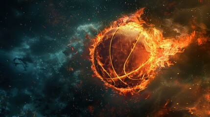 Fiery Basketball