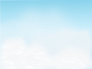 晴れた青空の背景　美しい空の風景イラスト