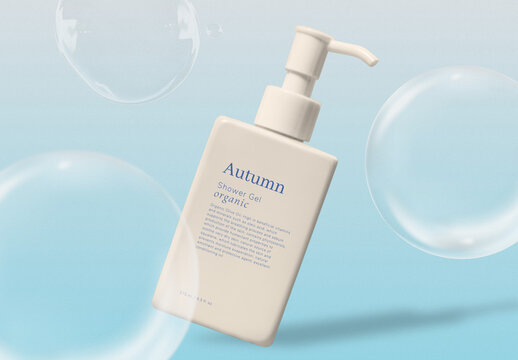 Product Packaging Pump Bottle Mockup