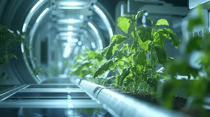 Obraz premium futuristic hydroponic setup