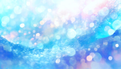 Fototapeta premium 水彩画、青色のテクスチャ、水中、涼しい、透明感、幻想的、キラキラ 2024