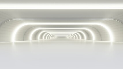 Obraz premium Abstract architecture background arched interior 3d render