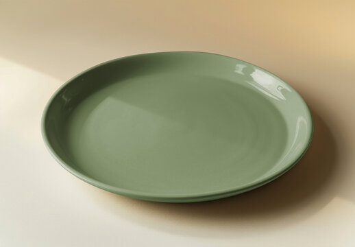 Ceramic Plate Mockup With Generative AI