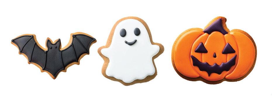 Halloween sugar cutout cookies, png