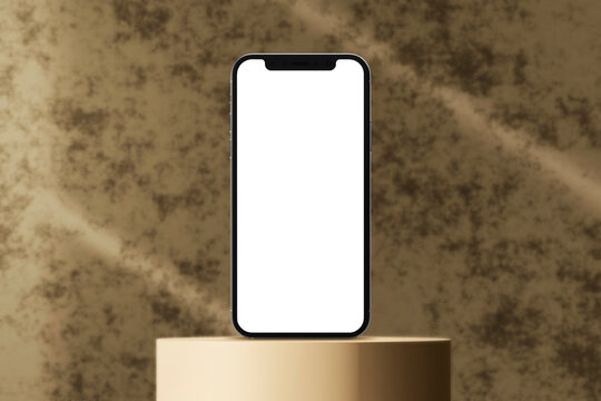Stand iPhone Mockup.jpg, Stand iPhone 15 Story Mockup with Shadow Overlay