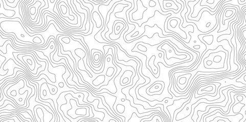 Topographic map background geographic line map with elevation assignments. Modern design with White background with topographic wavy pattern design.paper texture Imitation of a geographical map shades