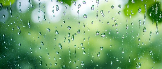 fresh and clean image of raindrops on a window 