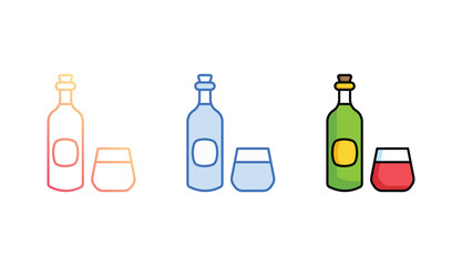 Wine icon design with white background stock illustration