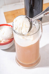 Ice cream beer floating cocktail