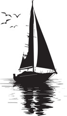 silhouette of a sailing boat