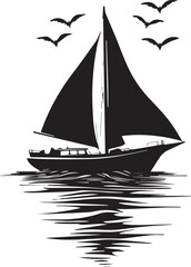 silhouette of a sailing boat