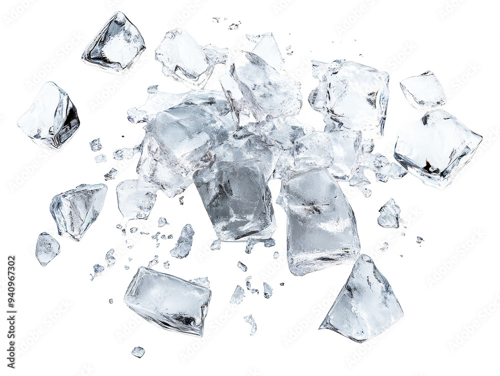 Canvas Prints crushed ice cubes transparent background
