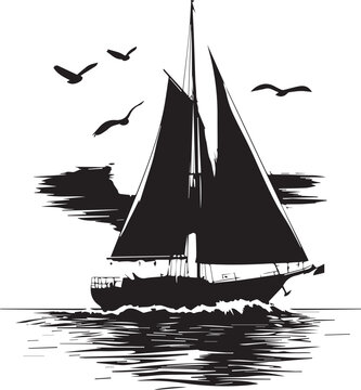 recommend clip art: silhouette of a sailing boat