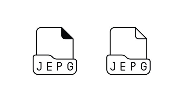 Jepg icon design with white background stock illustration