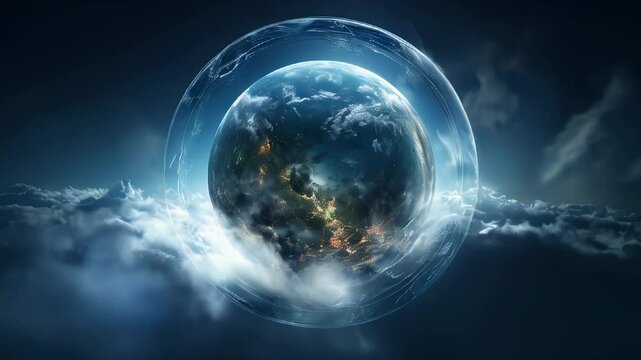 Abstract representation of the Earth's ozone layer