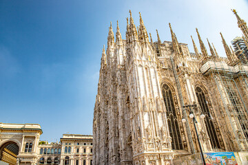 Milan Cathedral and galeria vittorio emmanuele II in italian lombardy