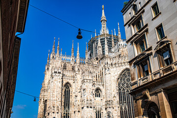 Fototapeta premium Milan Cathedral and galeria vittorio emmanuele II in italian lombardy