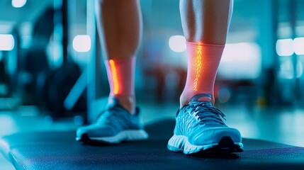 Patient performing calf stretches with a therapist s guidance, Ache, Rehabilitation for lower leg ache