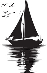 silhouette of a sailing boat