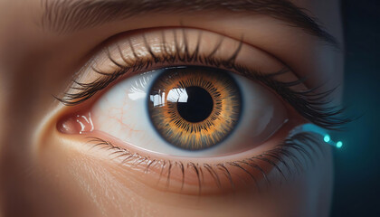 Fototapeta premium close up of a female eye