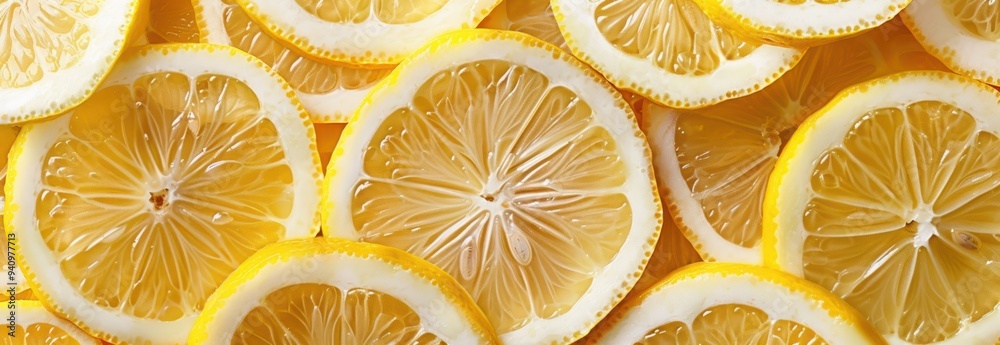 Poster Lemon Slices Background