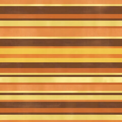 Retro Palm Beach Design with Horizontal Stripes in Warm Orange, Yellow, and Brown - Vintage T-shirt Illustration.