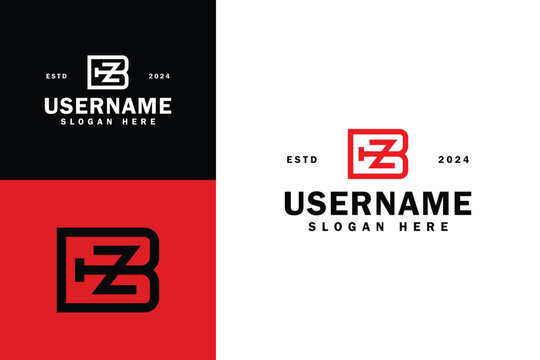 clean bold initial BZ logo type design vector inspiration. creative monogram BZ logo vector design template with clean, modern and elegant styles. 