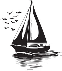 silhouette of a sailing boat