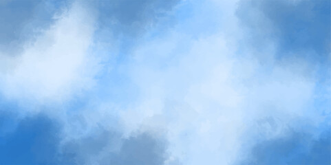 Abstract Sky with White Clouds and Gentle Blues. Blue water surface background. White cumulus clouds formation in blue sky. 