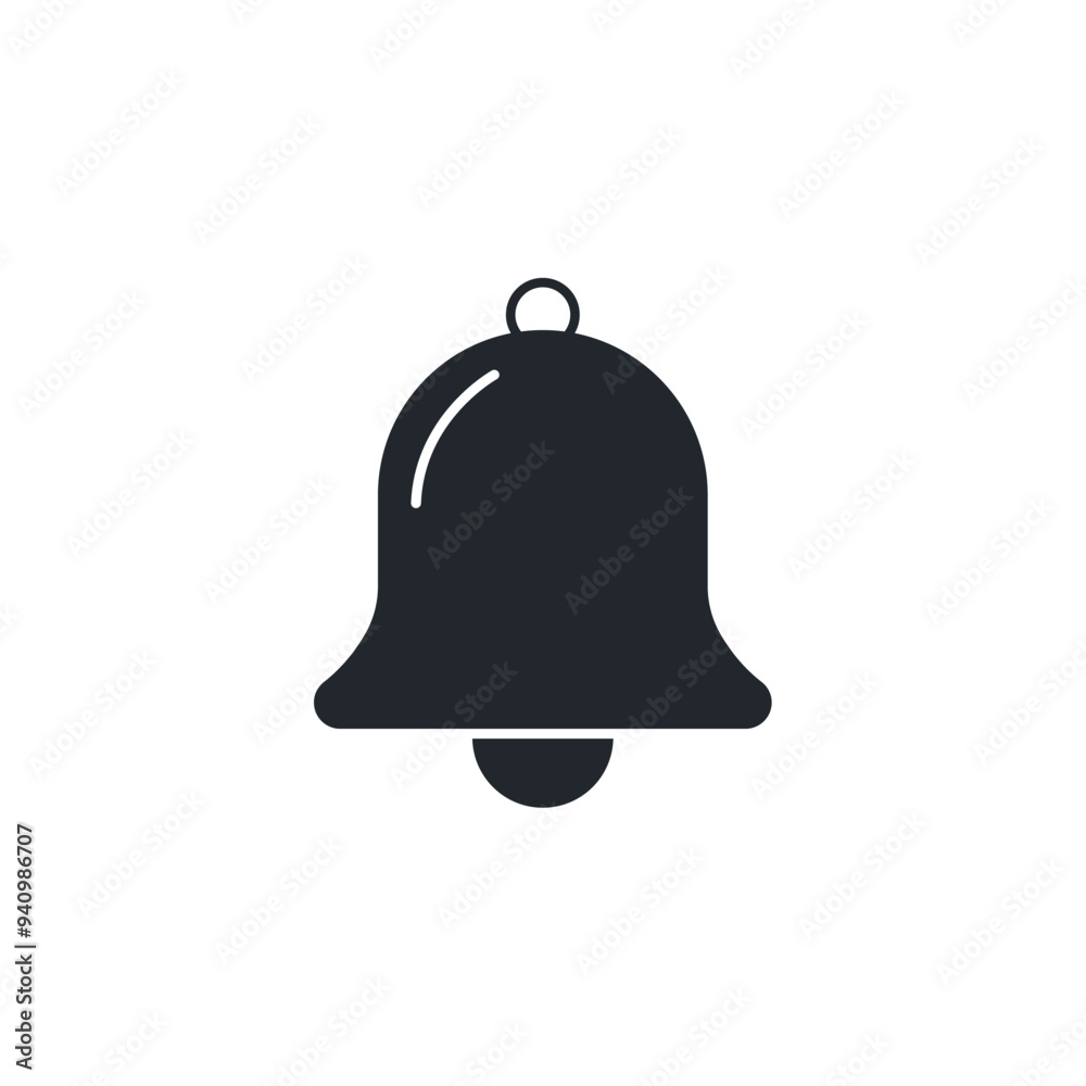 Poster notification icon. bell symbol template for graphic and web design collection logo vector illustrati