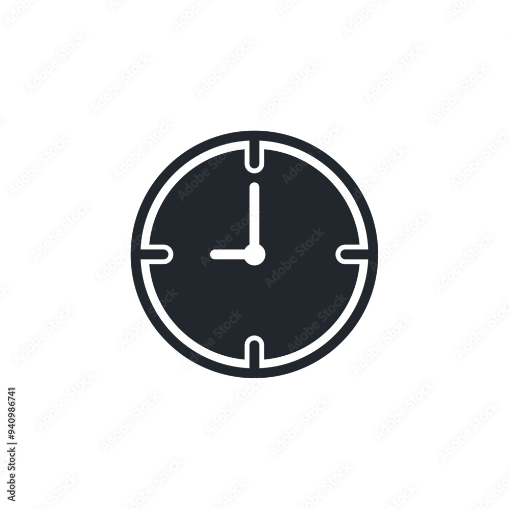 Aufkleber clock icon. time symbol template for graphic and web design collection logo vector illustration