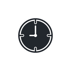 Clock icon. Time symbol template for graphic and web design collection logo vector illustration