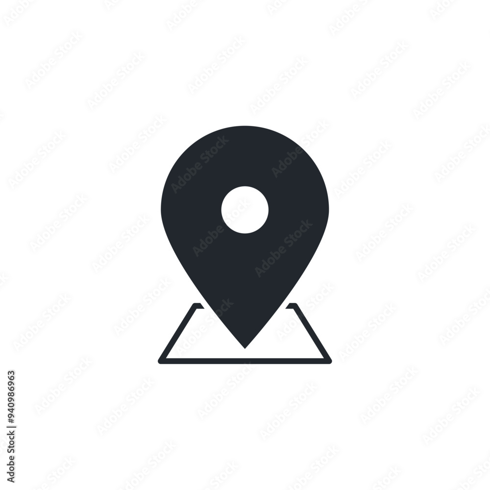 Poster location icon. pin symbol template for graphic and web design collection logo vector illustration