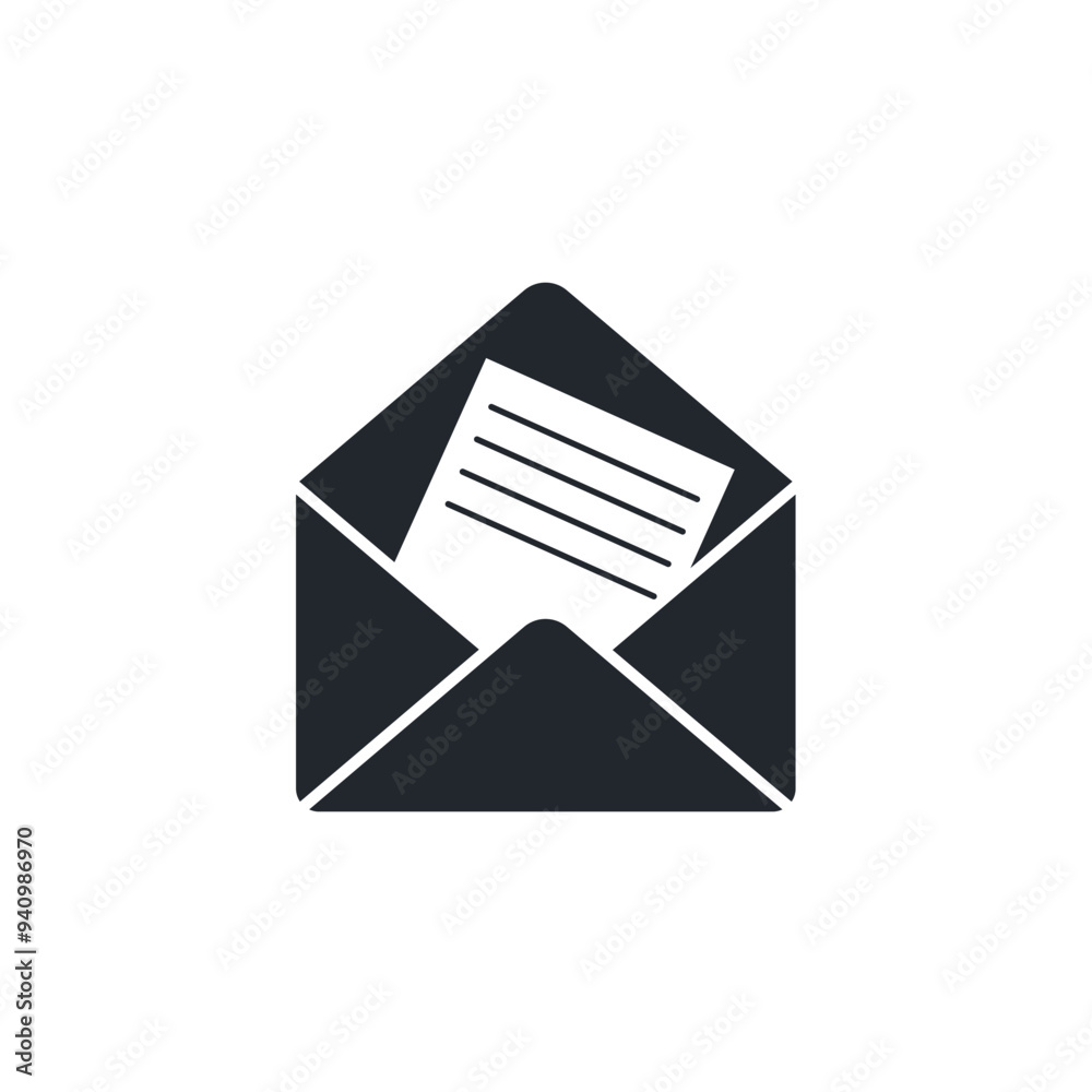Poster mail icon. envelope symbol template for graphic and web design collection logo vector illustration