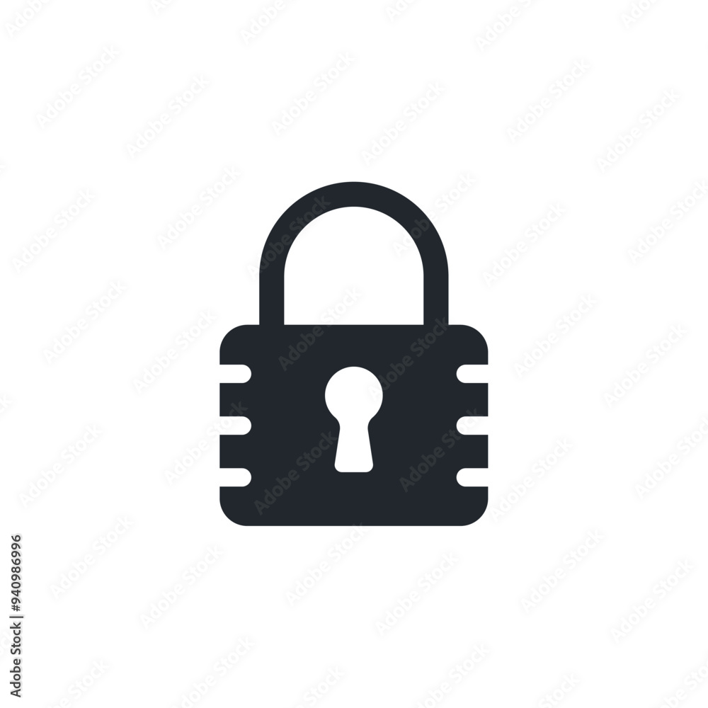 Aufkleber lock icon symbol template for graphic and web design collection logo vector illustration