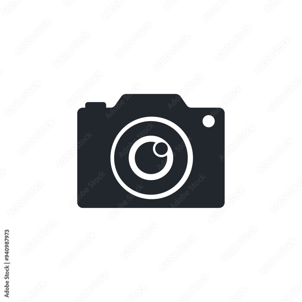 Poster camera icon symbol template for graphic and web design collection logo vector illustration