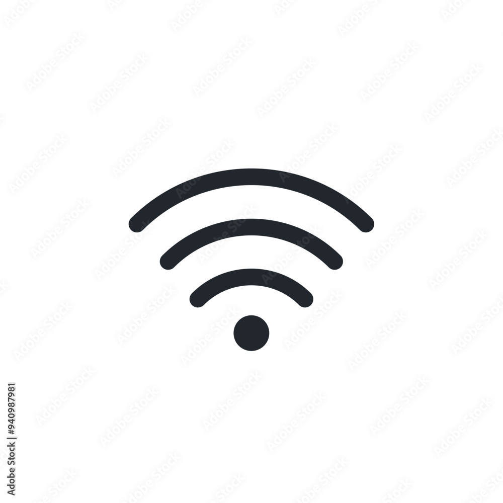 Poster wi-fi icon symbol template for graphic and web design collection logo vector illustration