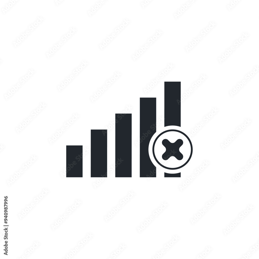 Aufkleber signal strength icon symbol template for graphic and web design collection logo vector illustration